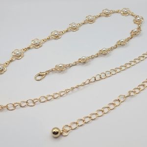 Golden pearly waist chain belt. Belt only*